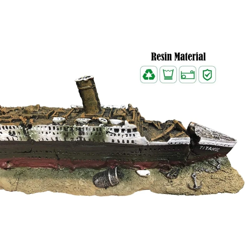 Аквариумные украшения с изображением кораблекрушения рыбы для аквариума из