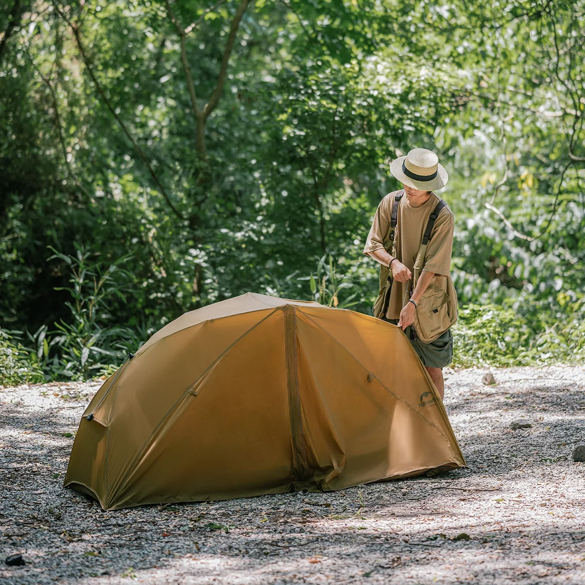 Дешево Палатка Naturehike 20D нейлоновая, компактная Водонепроницаемая уличная палатка для альпинизма, отдыха на открытом воздухе, быстрая установка, 1P