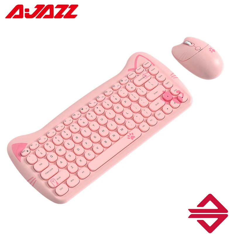 

AJAZZ A3060 Wireless Keyboard Mouse Combos 84Keys Mini Portable Keyboard Professional Membrane Keyboard for Win/IOS PC Laptop
