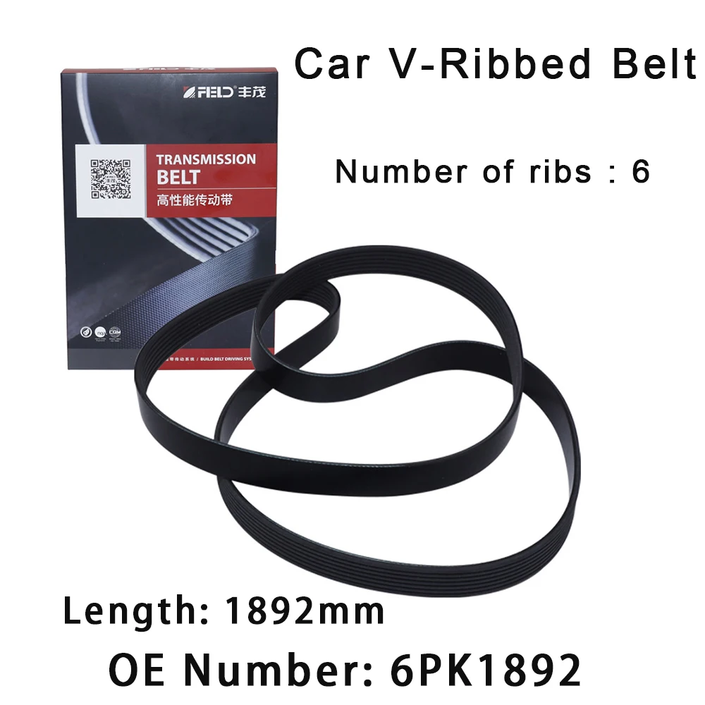 Car PK Transmission V-Ribbed Belt For BUICK EXCELLE 1.8 CHEVROLET CAPTIVA EPICA 2.4 MITSUBISHI OUTLANDER OPEL 6PK1892 5482728