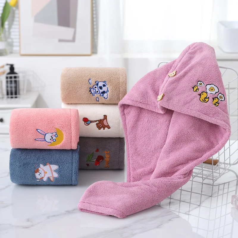 

Women Girl's Magic Microfiber Shower Cap Towel Bath Hats for Women Dry Hair Cap Quick Drying Soft for Lady Turban Hair Towels