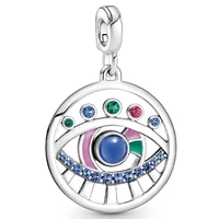 authentic 925 sterling silver moments me the eye medallion dangle charm bead fit pandora bracelet necklace diy jewelry
