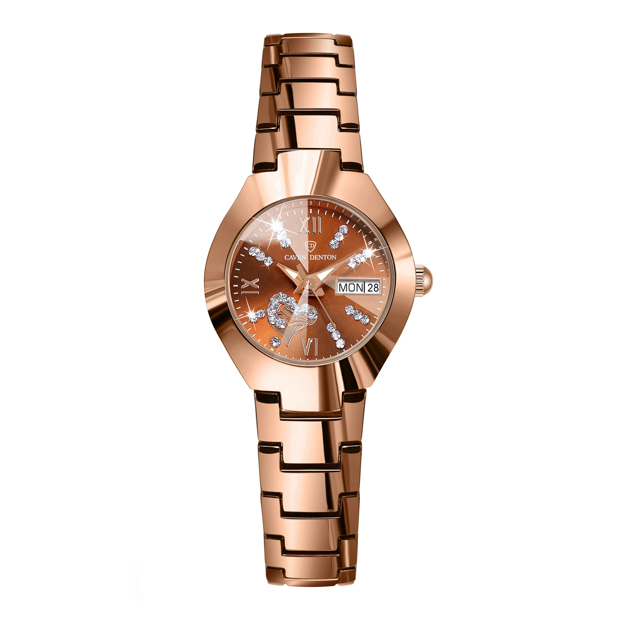 Фото Fashion Women's Watch Double Calendar Diamond Waterproof Glow-in-the-dark ladies Watch for Women №2
