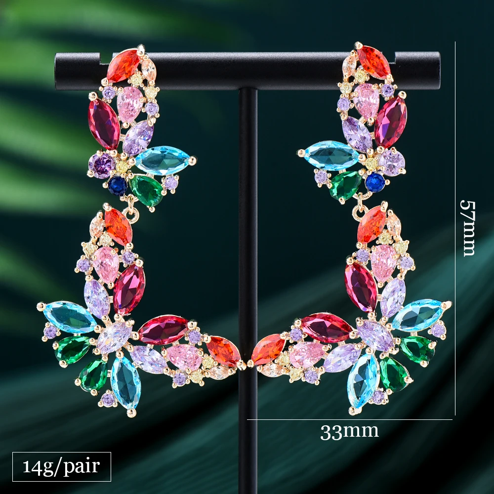 GODKI Роскошные Длинные серьги с кисточками и бантиками для женщин Свадебная