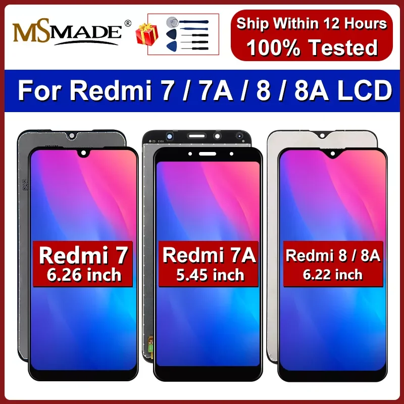 

100% Original For Xiaomi Redmi 7 LCD 7A Display Touch Screen For Redmi 8 Display 8A LCD Digitizer Assembly Replacement Parts