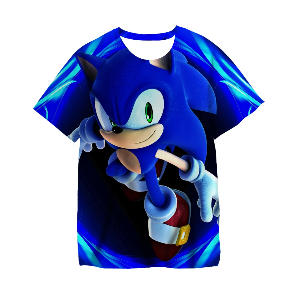 

Sonic 3D Printed T-shirt Boys And Girls Video Game Tshirts Children's Harajuku Streetwear Clothes Summer Kids Cartoon Short Top