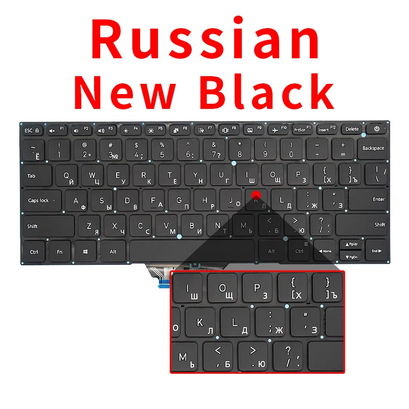 Фото Новая русско-англо-американская клавиатура для ноутбука Xiaomi RedmiBook 11 XMA2001 XMA2011-DJ AN AJ XMA2011-CJ №2