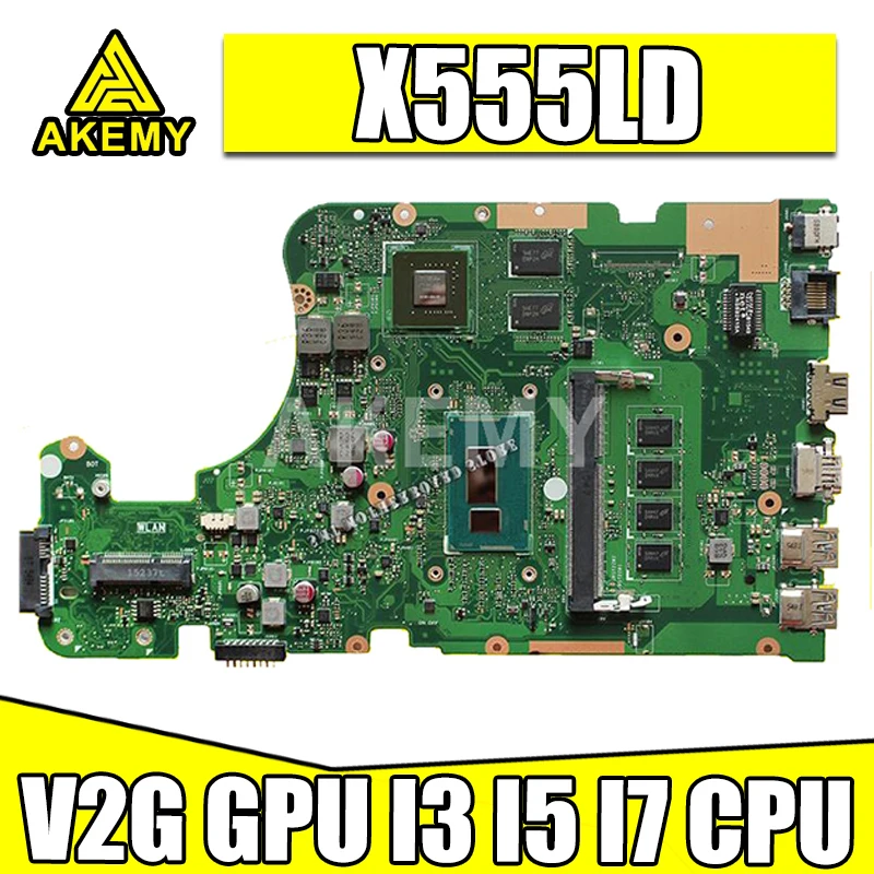 

X555LD материнская плата для ноутбука V2G GPU I3 I5 I7 CPU 4GB RAM для ASUS F555L A555L K555L X555LN X555LJ X555LP X555LB Материнская плата ноутбука
