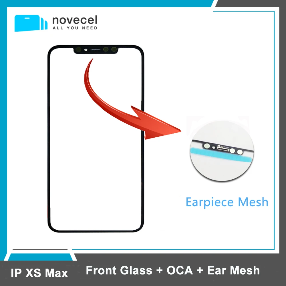 

Оригинальное переднее и внешнее стекло 1:1 с ушной сеткой, ламинированное OCA ЖК-экран, переднее и внешнее стекло для iPhone XS Max, сменный ремонт, 5 шт.