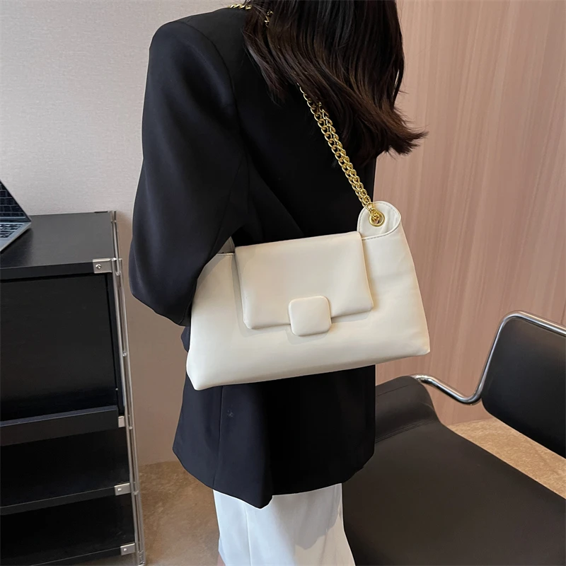 Trendy Shoulder Crossbody Messenger Bag 2023 New Chain PU Leather Luxury Designer Handbags Women Bags Travel Purse High Quality
