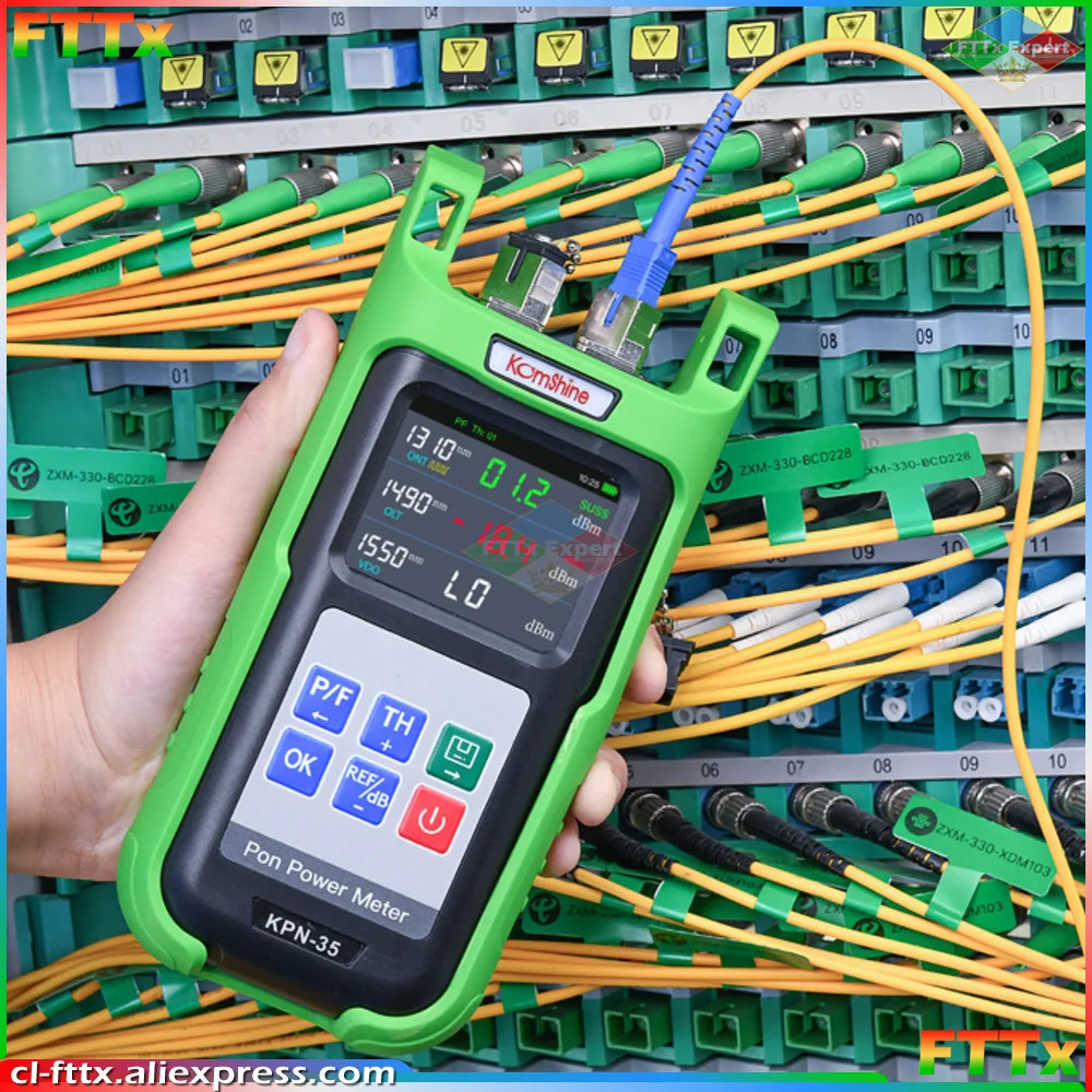 

KOMSHINE KPN-35 Optical Fiber PON Power Meter 1310/1490/1550nm Medidor de potencia optico PON Network Tester