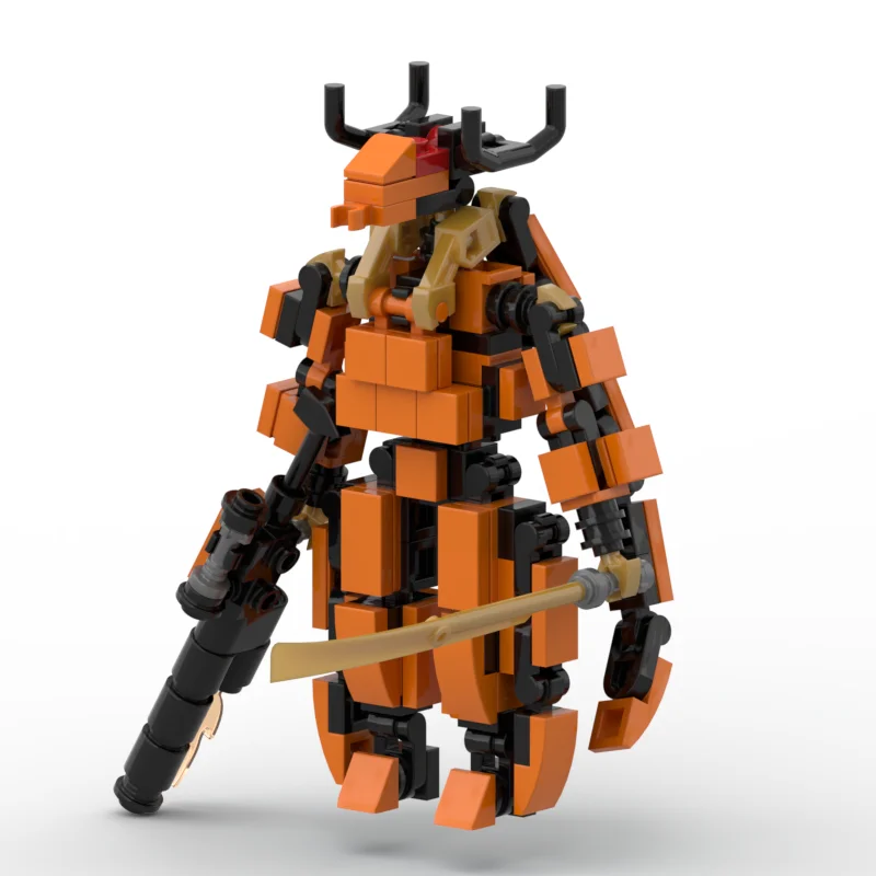 

Детская игрушка MOC, набор строительных блоков, фигурка из аниме «Mecha Warroir», кубики в сборе, игрушка для детей, экшн-робот, строительная игрушка