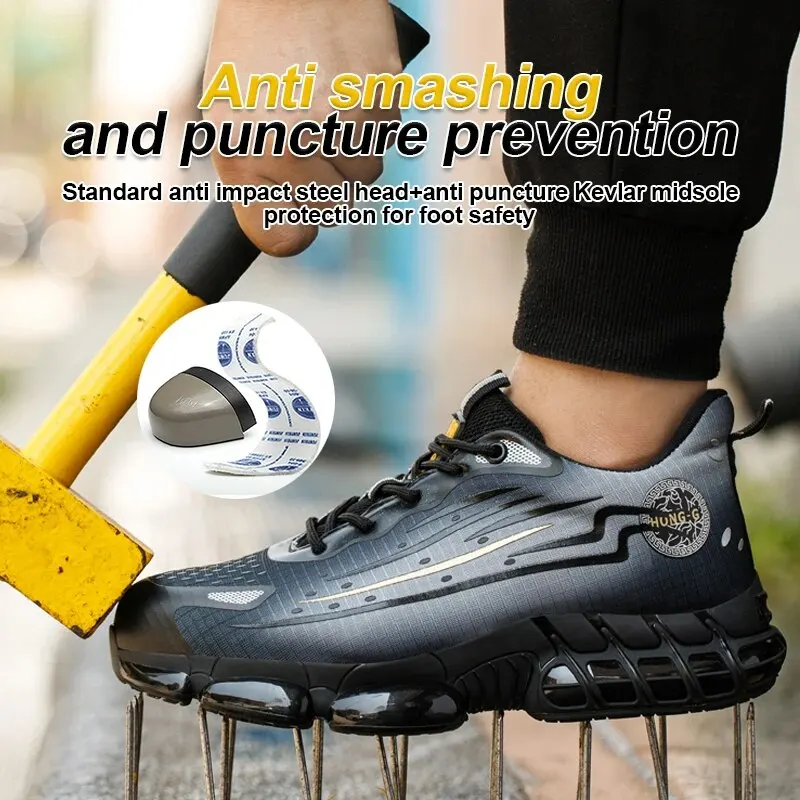 Спортивная Защитная Обувь На Воздушной Подушке Модные Рабочие Ботинки