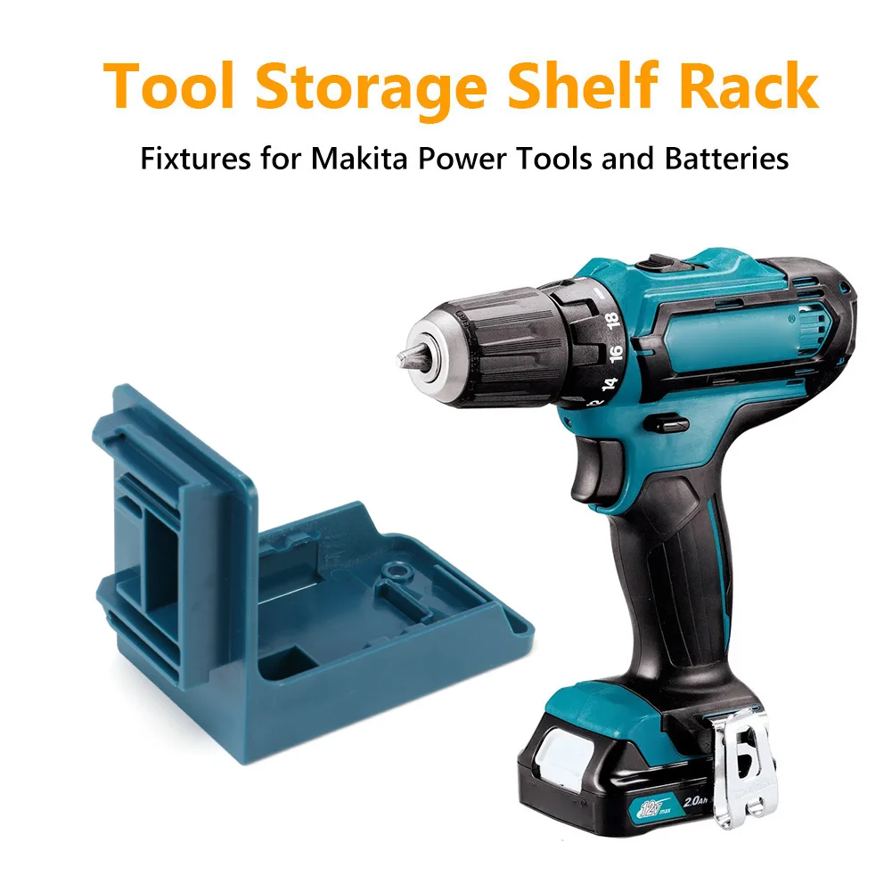 

2 в 1 держатель инструмента для батареи, портативный пластиковый держатель инструмента для батареи, кронштейн, настенный держатель для дрел...