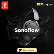 1MORE Sonoflow Wireless Bluetooth Active Noise Canceling Headphones, Hi-Res LDAC 12 EQ, 70H Battery, Connect 2 Devices, 5 Mic