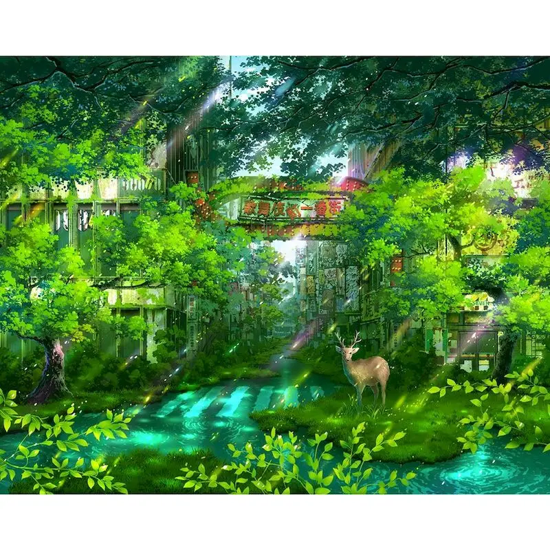 

GATYZTORY Painting By Numbers Jungle Scenery DIY Frame Pictures Paint By Number Venice On Canvas DIY Home Decoration 60x75cm