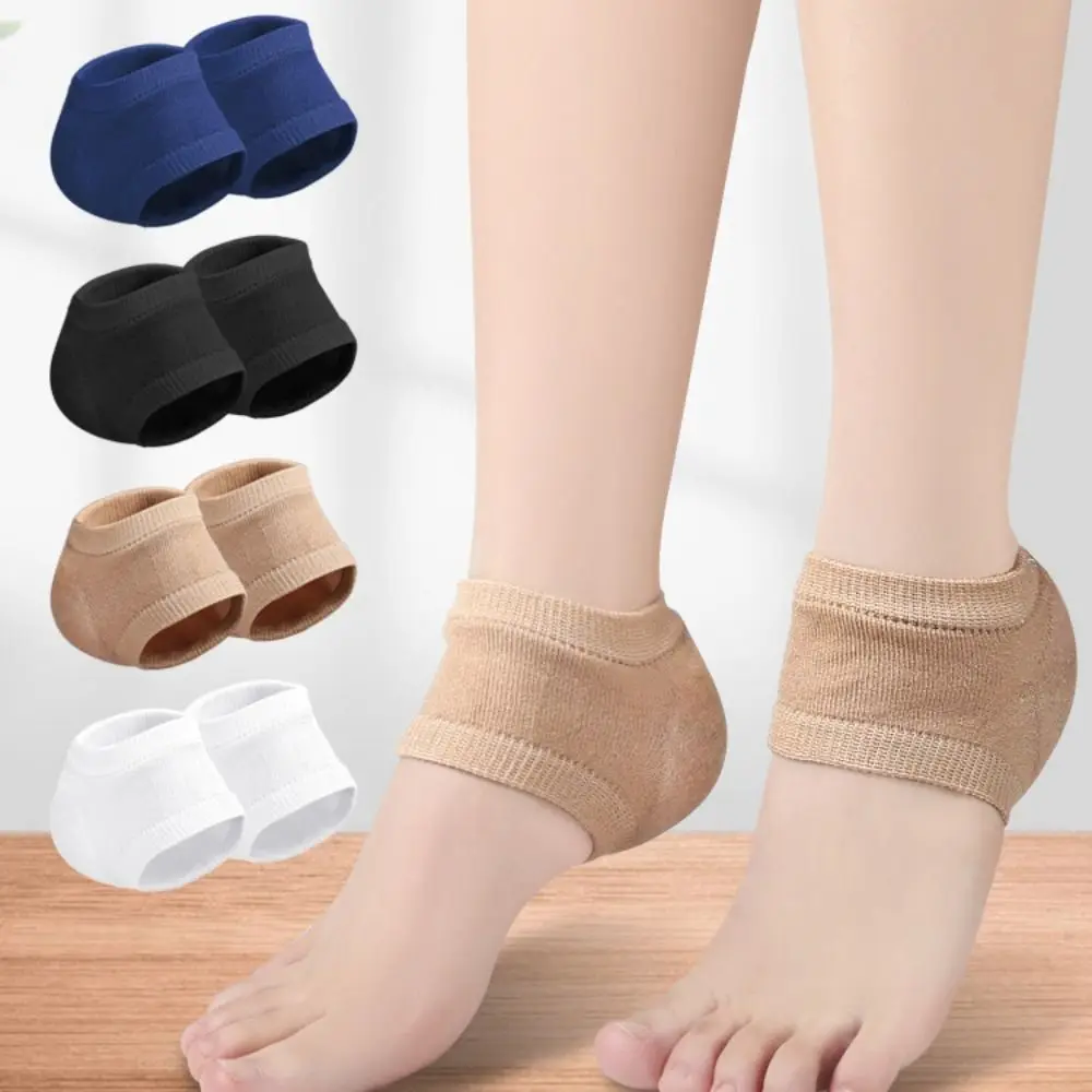 

Prevent Cracked 1Pair Moisturizing Foot Skin With Hole Silicone Heel Pads Female Socks Gel Heel Protector Half-yard Socks