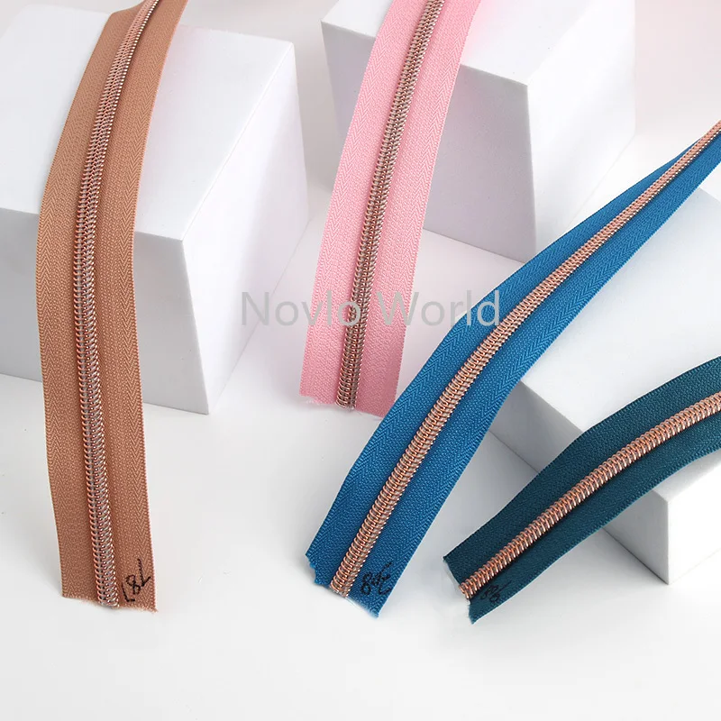 30-100 Yards 5# 32mm 11 Colors Nylon Teeth Zippers DIY Sewing Accessories Nylon Coil Zipper Roll for Bag Clothes Repair Kit