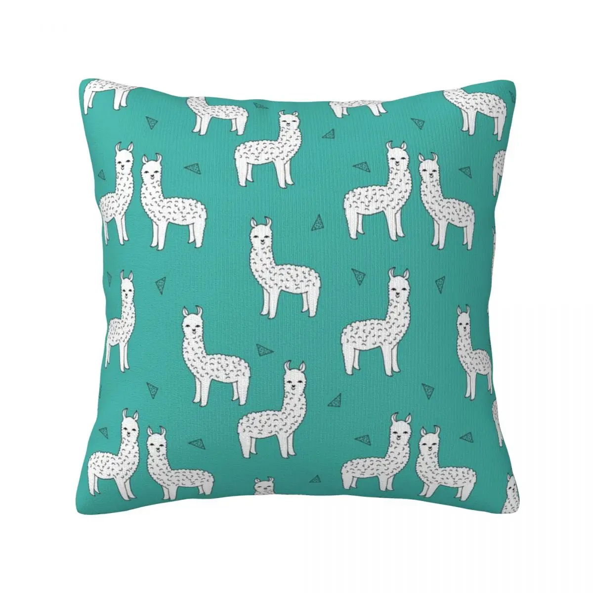 

White Alpaca Pattern Throw Pillow Cover Decorative Pillow Covers Home Pillows Shells Cushion Cover Zippered Pillowcase
