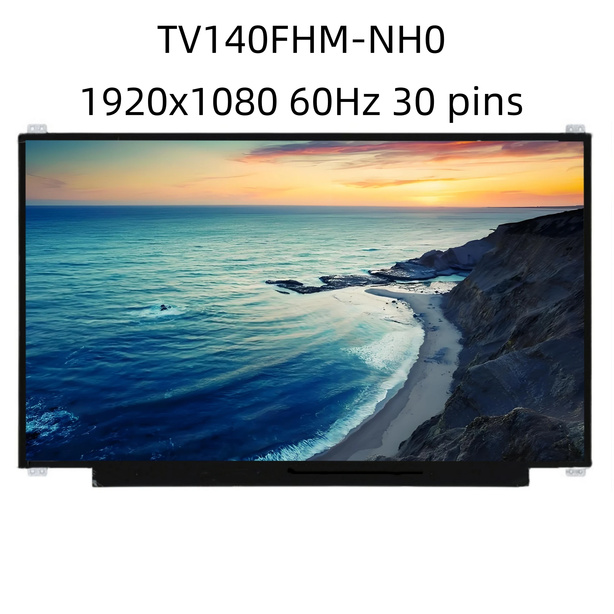 Фото TV140FHM-NH0 подходит для NV140FHM-N3B NV140FHM-N4B NV140FHM-N4K N140HCA-EAB EAC B140HAN03.4 LP140WF7-SPK1 с отверстиями для винтов.