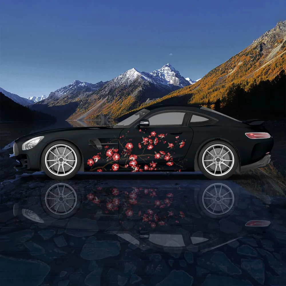 

Japanese Cherry Blossoms Car Livery, Universal Size, Japanese Theme Vehicle Wrap, Large Vehicle Graphics
