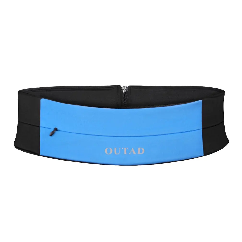 

OUTAD мягкий Быстросохнущий пояс для йоги из высокотехнологичного спандекса с машинной стиркой и невидимой молнией для бега, тренажерного за...