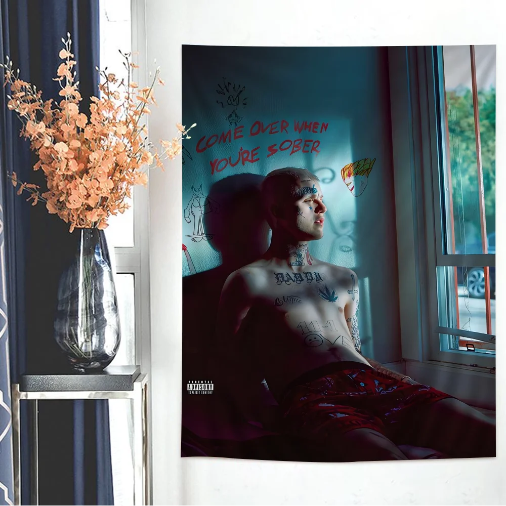 Hip Hop Rapper L-Lil P-Peep Printed Large Wall Tapestry Cheap Hippie Hanging Bohemian Mandala INS Home Decor