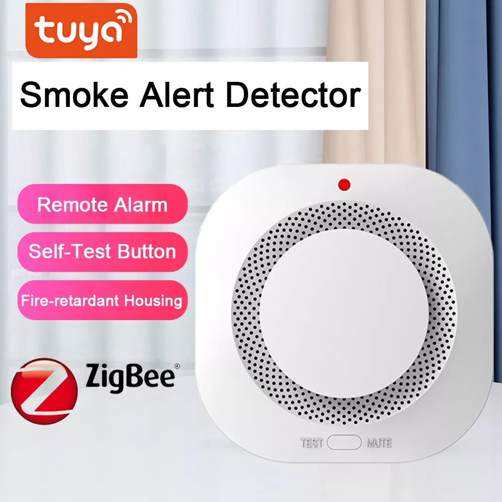 

NEW2023 Zigbee inteligentny bezprzewodowy dymu urządzenie do wykrywania 360 ° indukcyjna domu dymu czujnik z alarmem Alarm dź