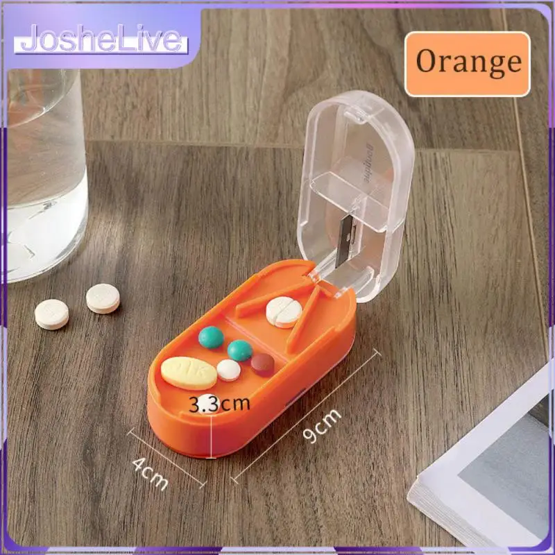 

Multifunctional Drug Tablet Splitter Small Medicine Box Drugs Tablet Grinder Household Medicine Pill Cutter Pill Divider Box