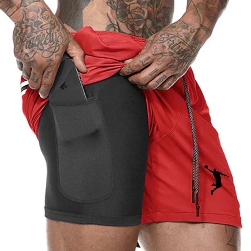 

Summer Beach Men's Jogging Sports Shorts Men's Sports Casual Shorts Fitness Workout Running Shorts Mesh Quick Dry Sports Shorts