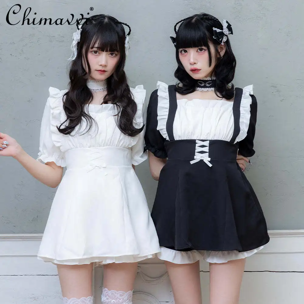 Комплект из двух предметов в стиле сладкой японской Лолиты летний женский топ с