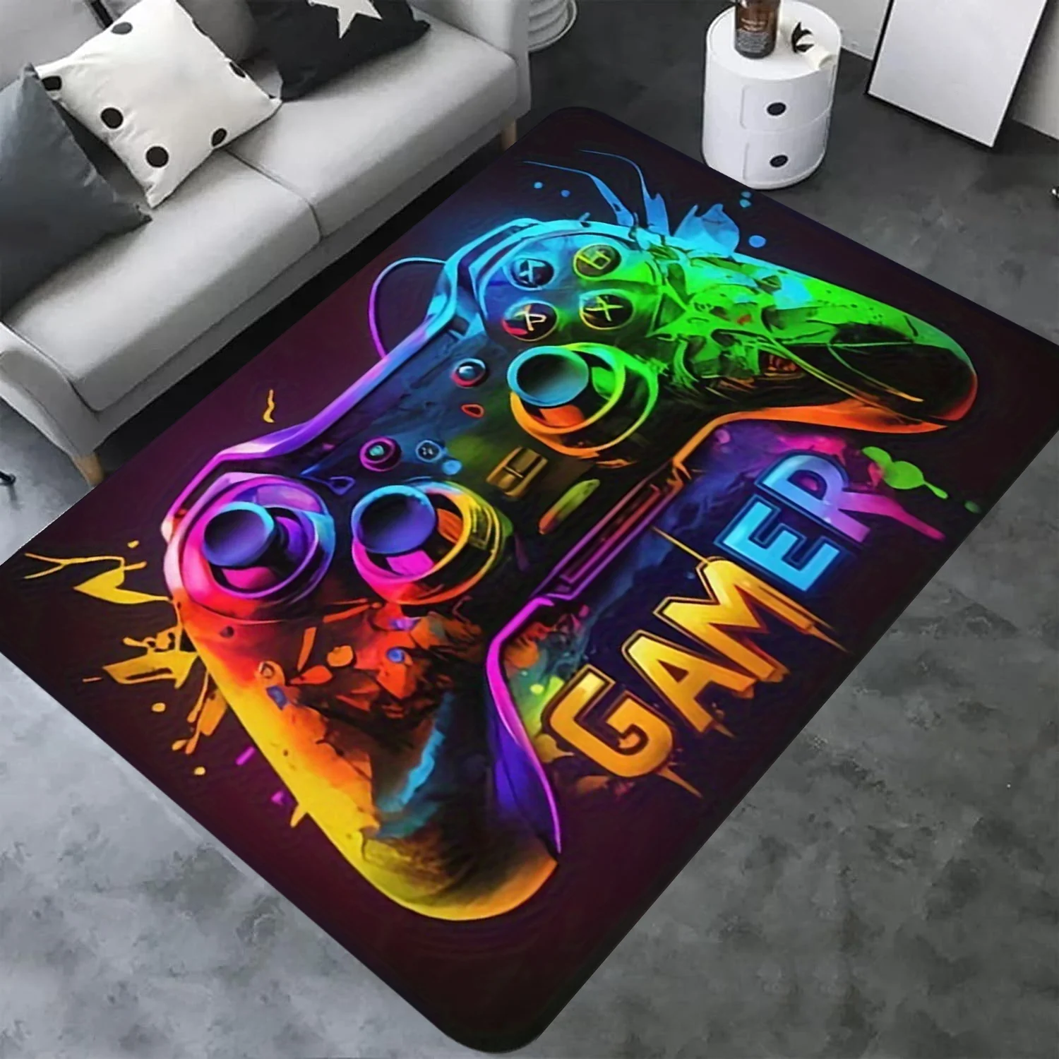 1 шт. игровой коврик для консоли удобный фланелевый напольный машинной стирки