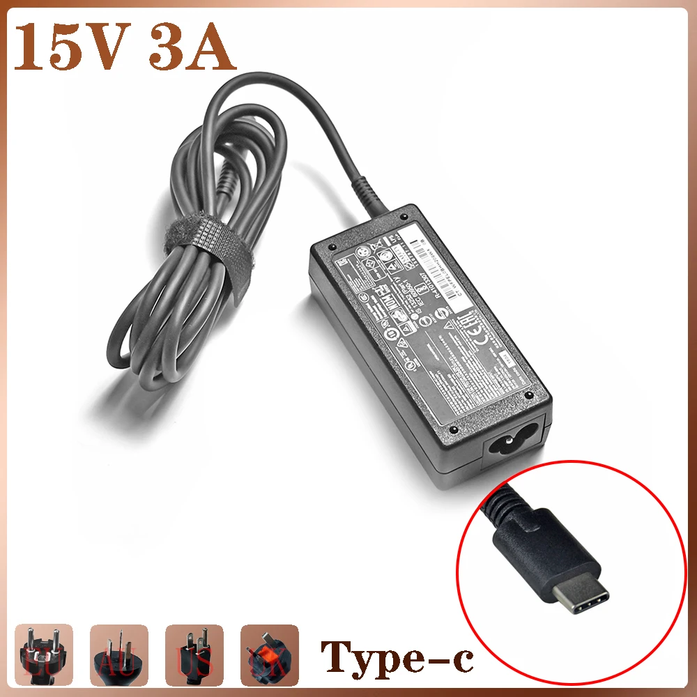 15V 3A 45W USB Type C адаптер питания переменного тока для HP Spectre 12-a000 x2 13-v000 зарядное устройство для ноутбука TPN-CA01 918337-002 844205-850