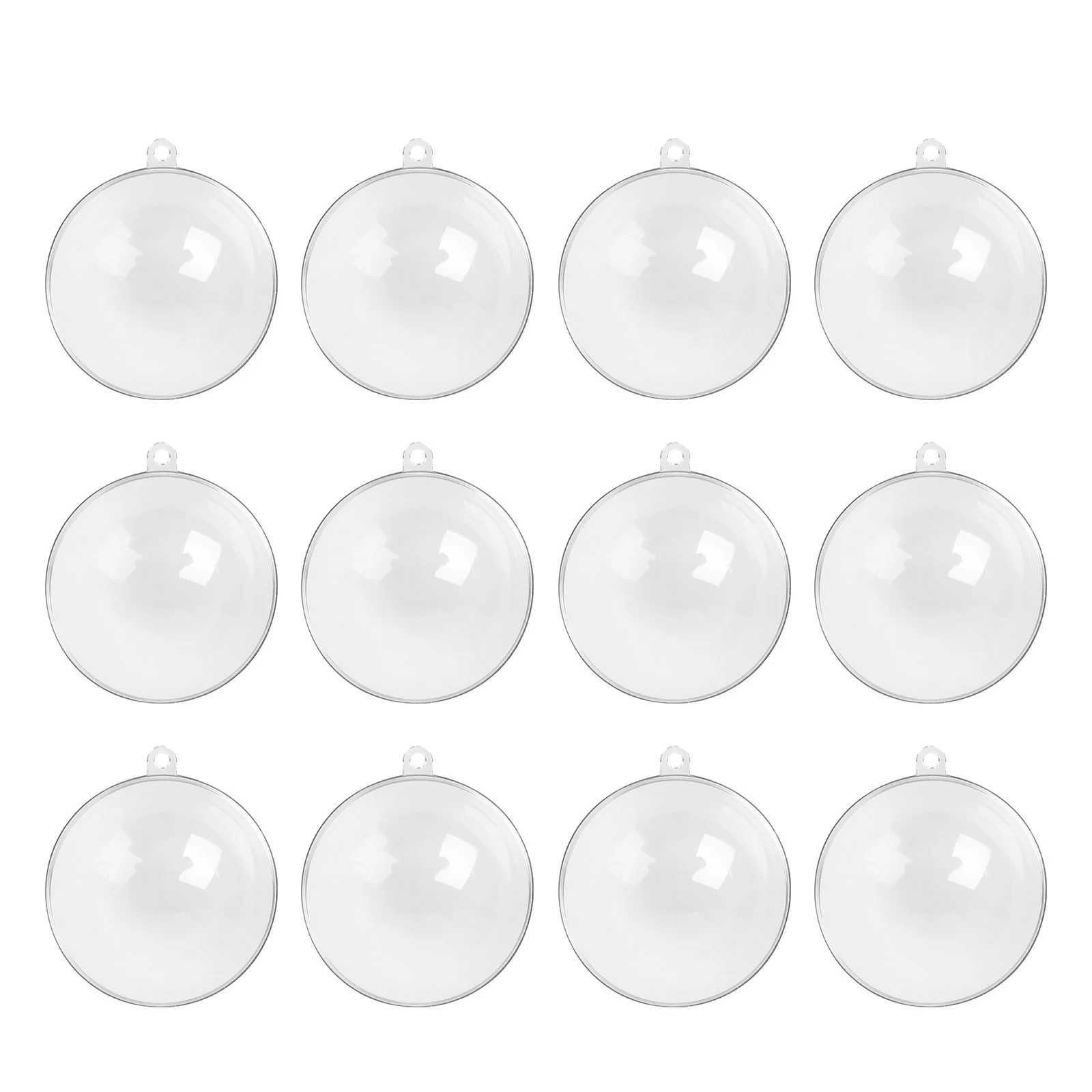 

12pcs Transparent Wedding Christmas Decoration Plastic Hollow Display for Decoration 4cm