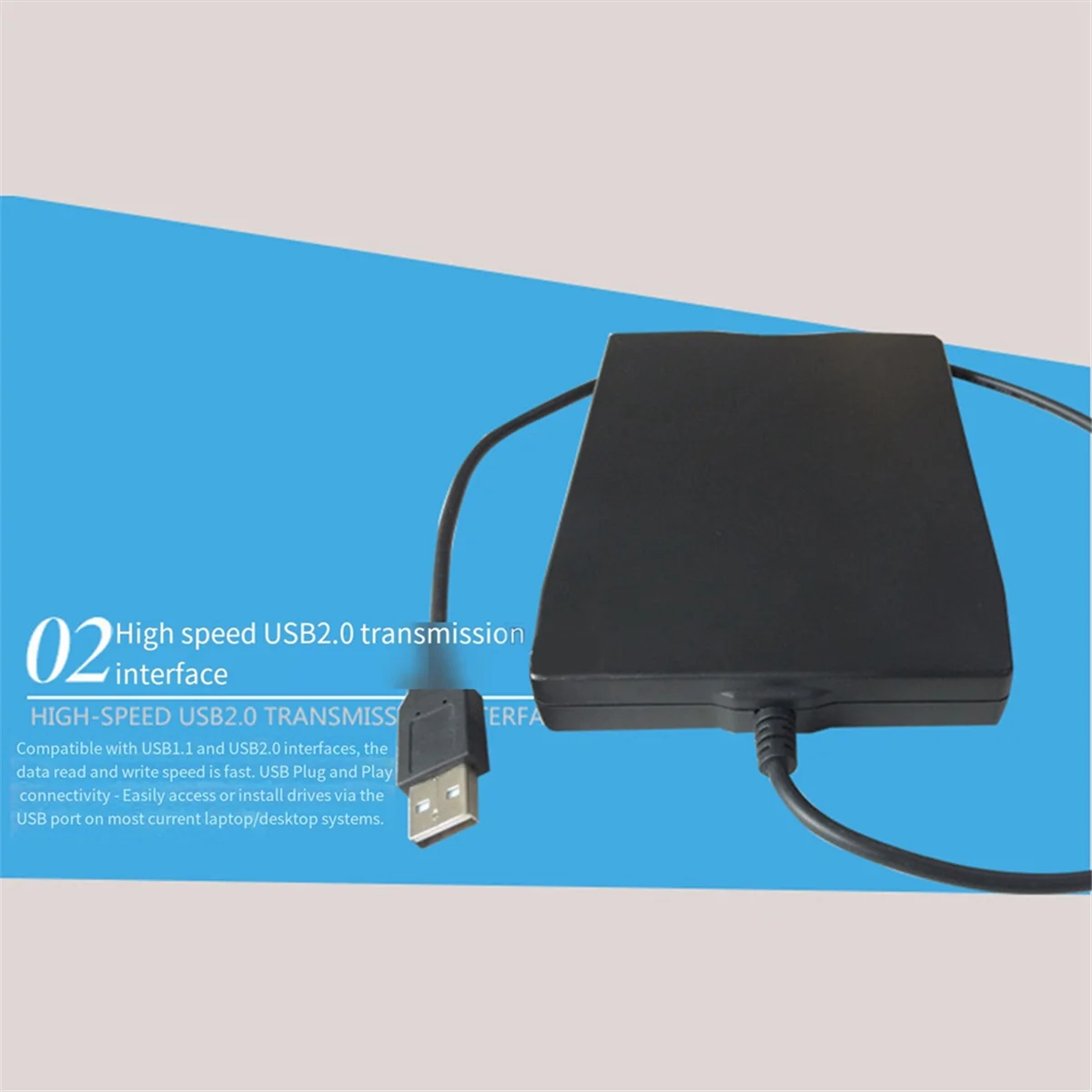 USB 2.0 Дископический диск Портативный 3 5-дюймовый внешний считыватель дисков