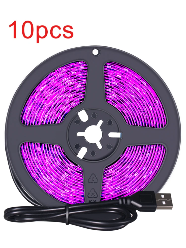 

10pcs LED Grow Light Full Spectrum USB Grow Light Strip 1m 2m 3m 2835 SMD DC5V LED Phyto Tape for Seed Plants Flowers Greenhouses