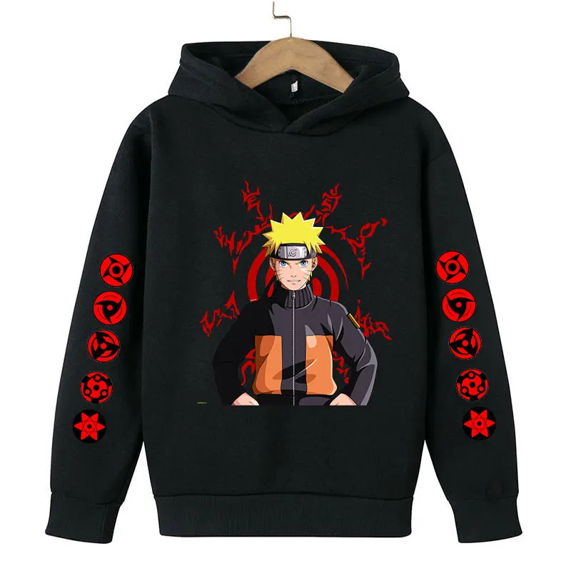 

Narutos Children Clothing Cotton Baby Boys Hoodies Autumn Kids Clothes Kakashi Japanese Anime Boys Sasuke Costume 4-14 Years