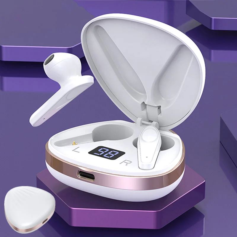 

X19 Hifi Lady Wireless Headphone Charging Box Earphones Bluetooth 5.0 Mini 9D Girls Stereo Earbuds Headsets With Microphone