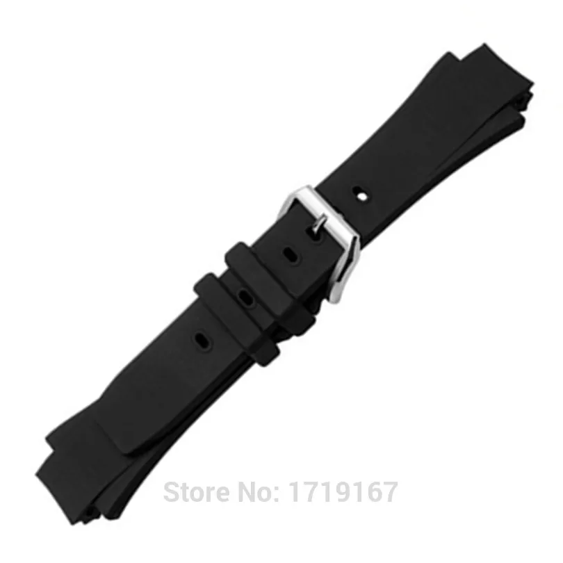 New Silicon Rubber Strap 26*16mm black port watchband  Watch Band for Ocean watches Replacement