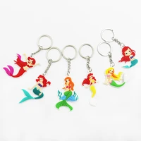 cartoon cute kawaii animal pvc mermaid key rings key holders gift keychain wholesale accessories