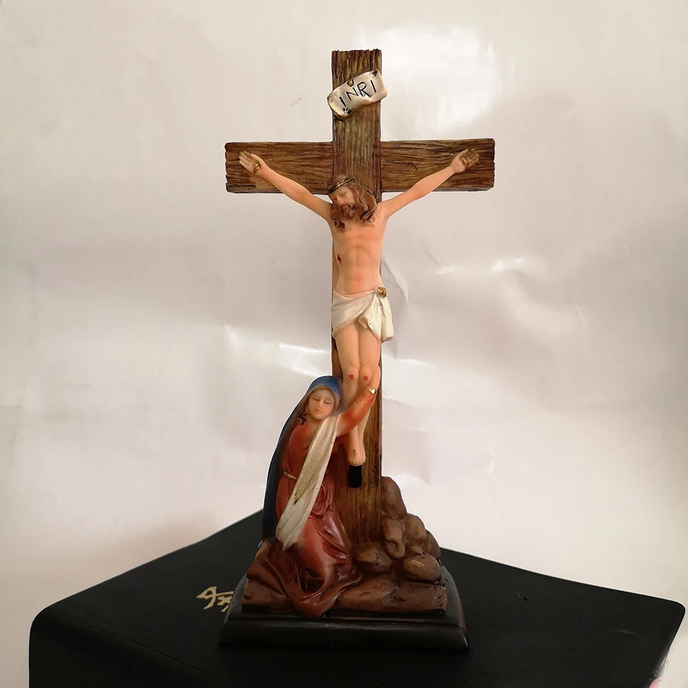 

CATHOLIC SACRED ART CROSS JESUS CARTOON VINTAGE PENDULUM TABLE DECORATION