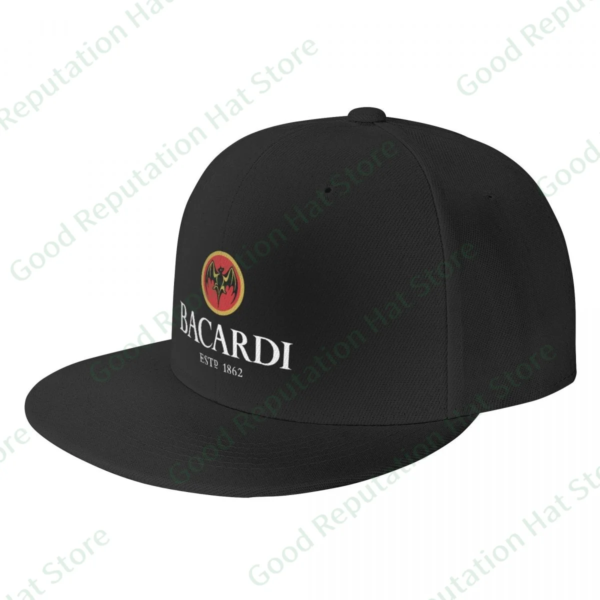 

Popular Bacardis Baseball Cap Flat Peak Hip Hop Sun Flat hat Hats Men Women Caps Male Casual Travel Outdoor Sun Hats