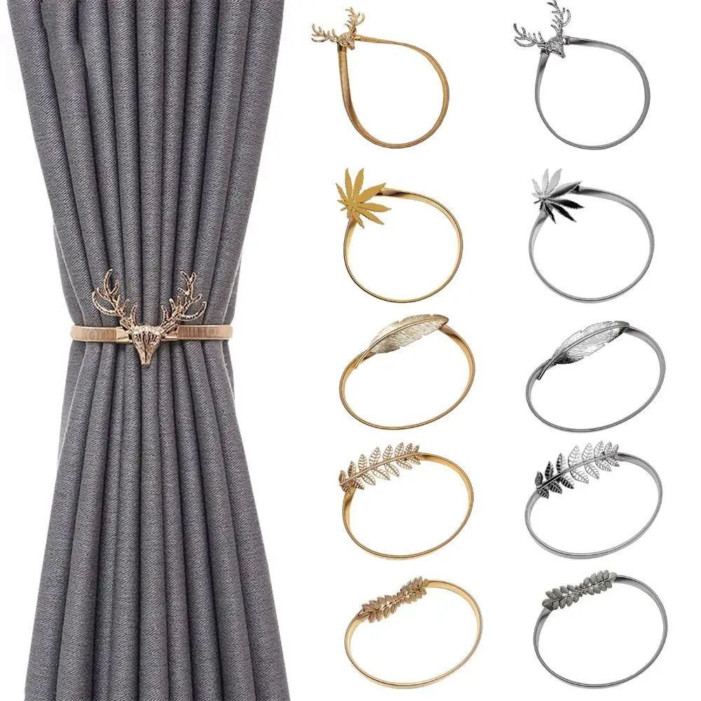 

Curtain Metal Buckle Tie Spring Ties Scandinavian Style Curtain Ties Elastic Curtain Buckle Clip Holdback Decorative Accessories