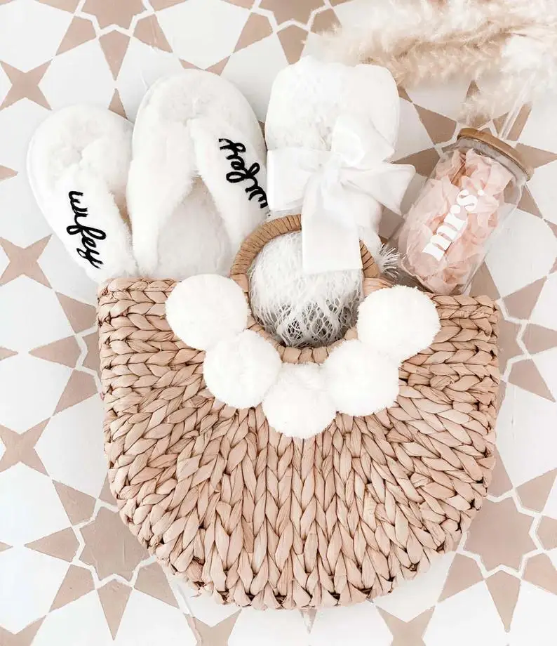 Wifey Slippers Bridal Shower Slipper Bride Slippers Cute Bride to Be Gifts Wedding Gift for Bride Getting Ready Honeymoon Gifts