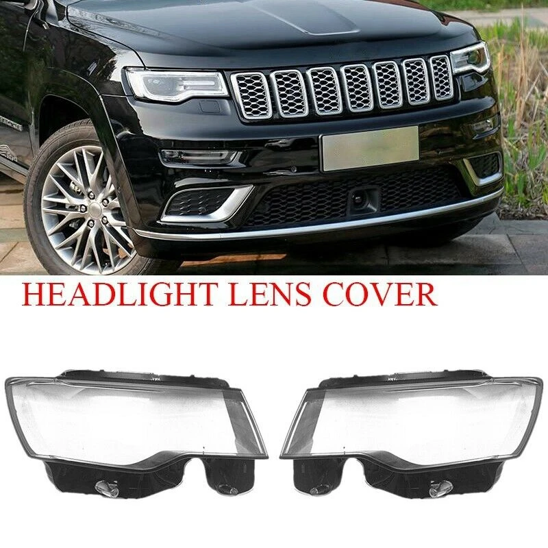 

1 Pair Headlight Lens Cover Shell For Jeep Grand Cherokee 2014-2019