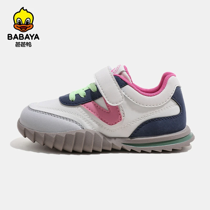 

Babaya Children's Sports Shoes Girls Running Shoes Non-slip 2023 Spring New Fashion Boys White Sneakers for Kids