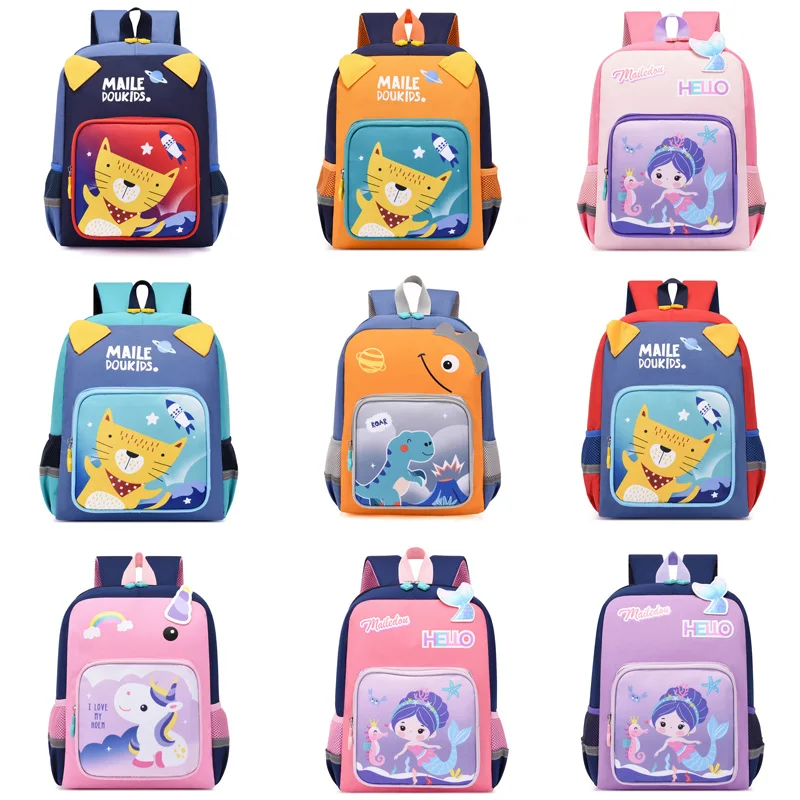 

Girls School Backpack Cartoon Three-dimensional Mermaid Kids Kindergarten School Bag Boys Dinosaur Backpack Schoolbag