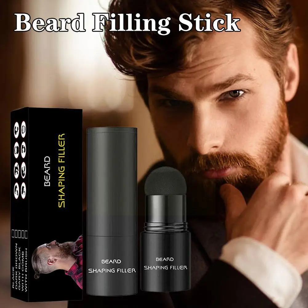 

Beard Filling Pen Kit Beard Enhancer Brush Dye Hair/Beard Filling Brush Beard Stick Enhancer Moustache Men Waterproof Pen F C6W9