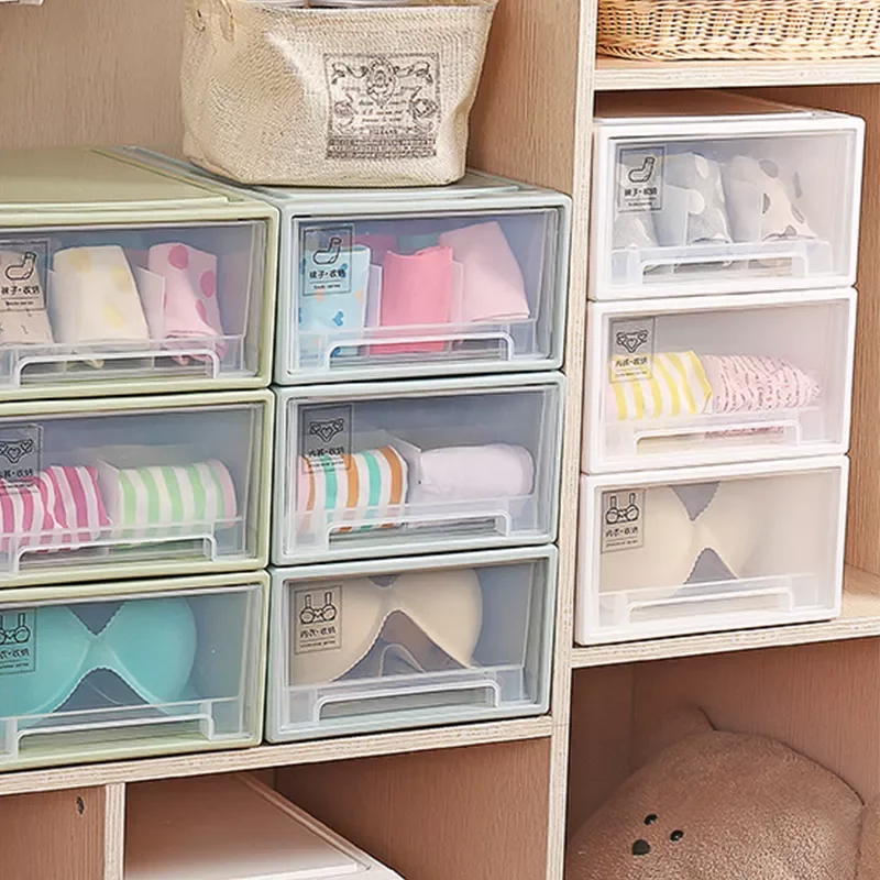 

Пластиковый органайзер для нижнего белья, коробка для хранения бюстгальтеров, галстуков, шарфов, одежды, контейнер, разделители для ящиков, ...