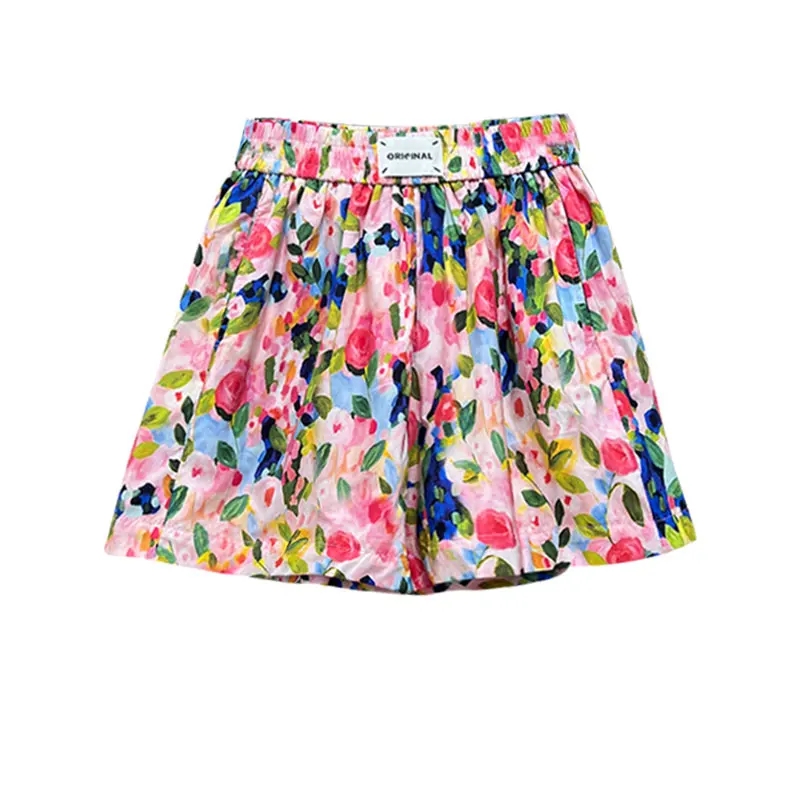 Trendy Fashionable Printed Shorts Women 2023 New Summer All-match Elastic Waist Floral Shorts Loose Casual Hot Pants Streetwear